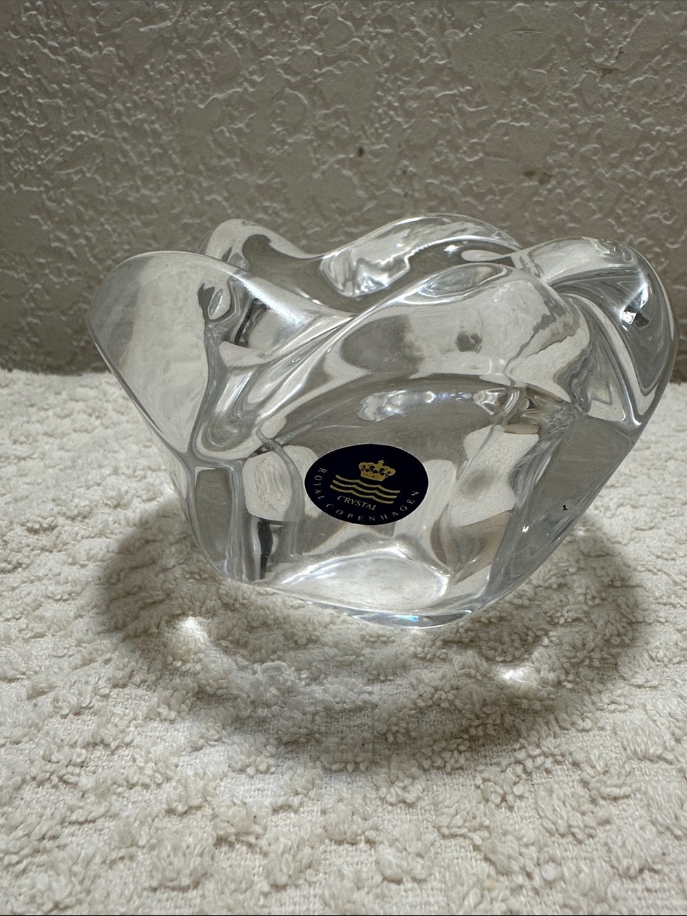 Royal Copenhagen Crystal Scalloped Decorative candle holder